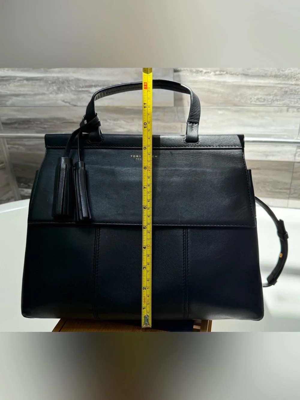 Tory Burch Block-T Women’s Satchel in Black - nearly new